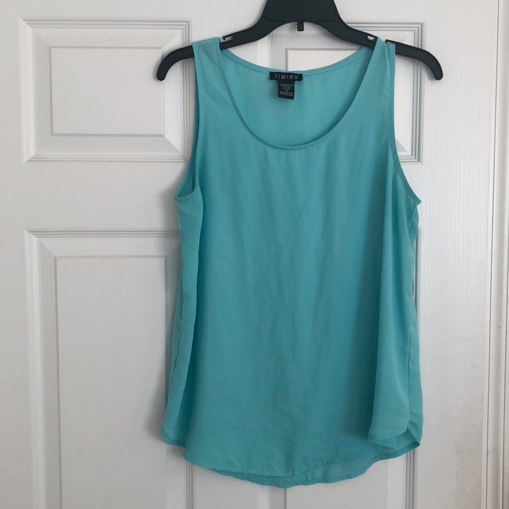FREE IF YOU ADD TO BUNDLE W/PURCHASE! TIMING Seafoam-Colored Tank